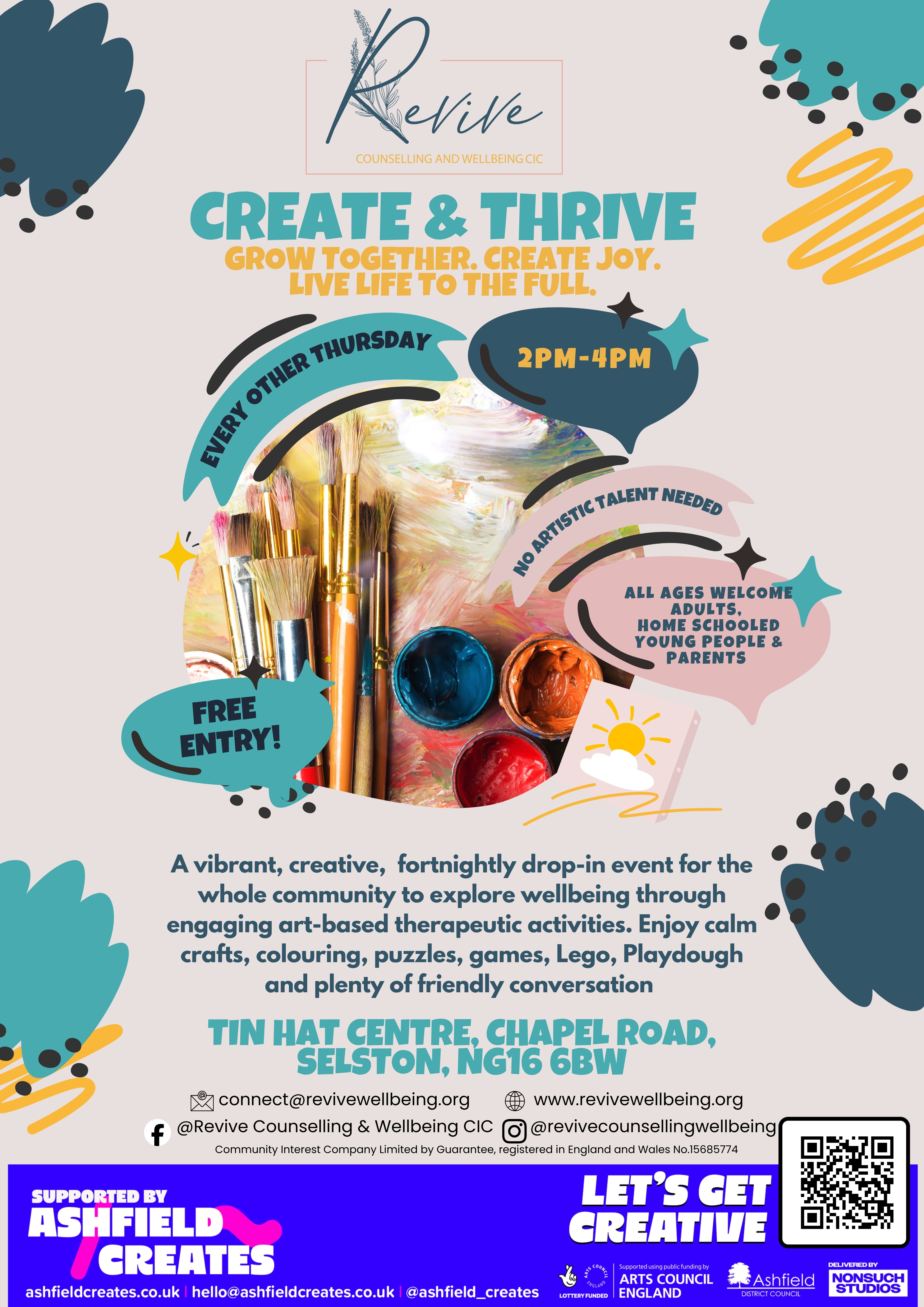 Create and Thrive event poster