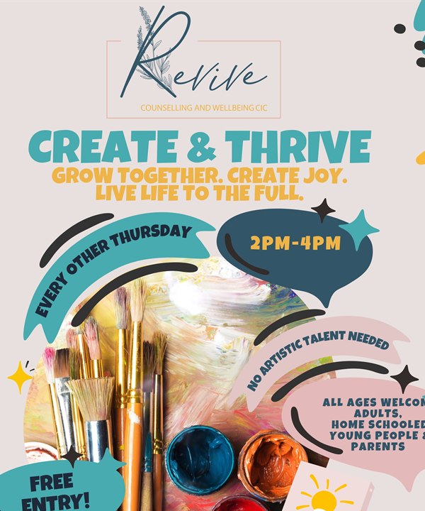 Create and Thrive event poster